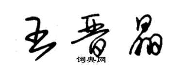 朱錫榮王晉晶草書個性簽名怎么寫