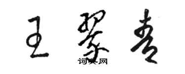 駱恆光王翠青草書個性簽名怎么寫