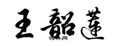胡問遂王韶蓮行書個性簽名怎么寫