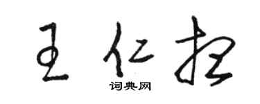 駱恆光王仁想草書個性簽名怎么寫