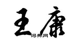 胡問遂王康行書個性簽名怎么寫