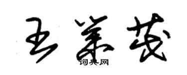 朱錫榮王業茂草書個性簽名怎么寫