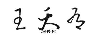 駱恆光王夭有草書個性簽名怎么寫