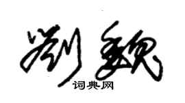 朱錫榮劉魏草書個性簽名怎么寫