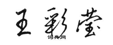 駱恆光王彩瑩行書個性簽名怎么寫