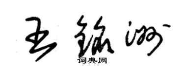 朱錫榮王銘洲草書個性簽名怎么寫