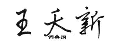 駱恆光王夭新行書個性簽名怎么寫