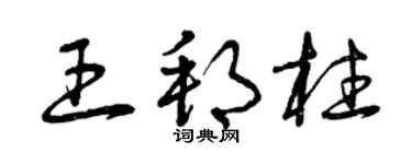 曾慶福王邦柱草書個性簽名怎么寫