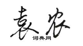 駱恆光袁農行書個性簽名怎么寫