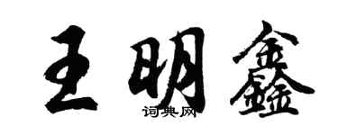 胡問遂王明鑫行書個性簽名怎么寫
