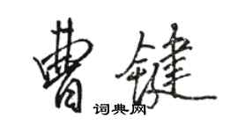 駱恆光曹鍵行書個性簽名怎么寫