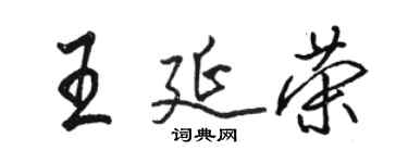 駱恆光王延榮行書個性簽名怎么寫