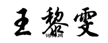 胡問遂王黎雯行書個性簽名怎么寫
