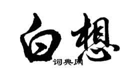 胡問遂白想行書個性簽名怎么寫