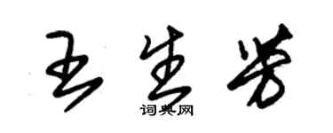 朱錫榮王生芳草書個性簽名怎么寫