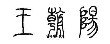 陳墨王朝陽篆書個性簽名怎么寫