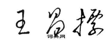 駱恆光王昌標草書個性簽名怎么寫