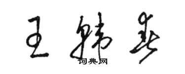 駱恆光王韓春草書個性簽名怎么寫