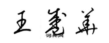 梁錦英王盛華草書個性簽名怎么寫