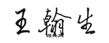 駱恆光王翰生行書個性簽名怎么寫