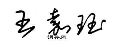 朱錫榮王嘉珏草書個性簽名怎么寫