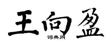 翁闓運王向盈楷書個性簽名怎么寫