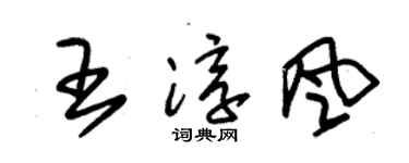 朱錫榮王淳風草書個性簽名怎么寫