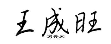 王正良王成旺行書個性簽名怎么寫