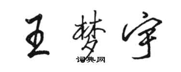 駱恆光王夢宇行書個性簽名怎么寫