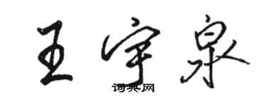 駱恆光王宇泉行書個性簽名怎么寫