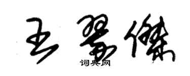 朱錫榮王翠傑草書個性簽名怎么寫