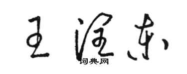 駱恆光王潤東草書個性簽名怎么寫