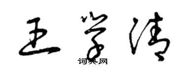 曾慶福王學清草書個性簽名怎么寫