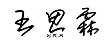 朱錫榮王思霖草書個性簽名怎么寫