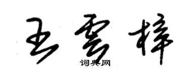 朱錫榮王雲梓草書個性簽名怎么寫