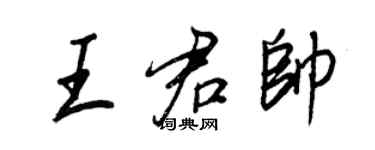 王正良王君帥行書個性簽名怎么寫