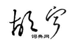 駱恆光胡寧草書個性簽名怎么寫