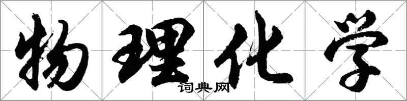 胡問遂物理化學行書怎么寫