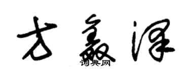 朱錫榮方鑫澤草書個性簽名怎么寫