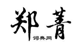 胡問遂鄭菁行書個性簽名怎么寫