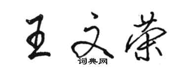 駱恆光王文榮行書個性簽名怎么寫