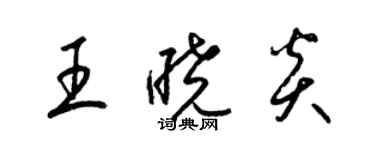 梁錦英王曉炎草書個性簽名怎么寫