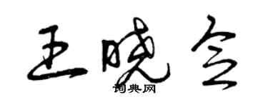 曾慶福王曉念草書個性簽名怎么寫