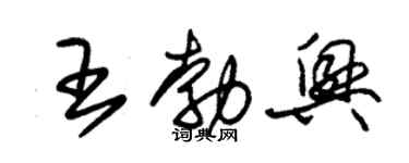 朱錫榮王勃興草書個性簽名怎么寫