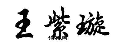 胡問遂王紫璇行書個性簽名怎么寫