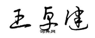 曾慶福王卓健草書個性簽名怎么寫