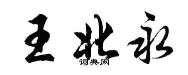 胡問遂王北永行書個性簽名怎么寫