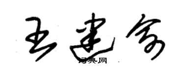 朱錫榮王建俞草書個性簽名怎么寫