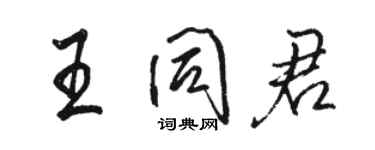 駱恆光王同君行書個性簽名怎么寫