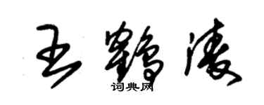 朱錫榮王鶴凌草書個性簽名怎么寫